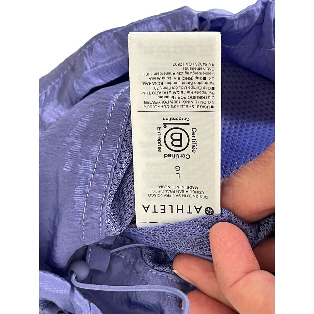Athleta Women's Size L Purple Arrival Jacket Color Dark Adonis NWOT Lightweight - Picture 9 of 14